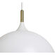 Lohn 1 Light Matte White Pendant Ceiling Light
